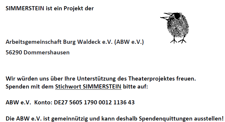 Ankündigungsgrafik zum Musiktheaterprojekt SIMMERSTEIN